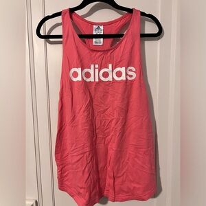 Adidas pink tank top muscle tee. Size Large